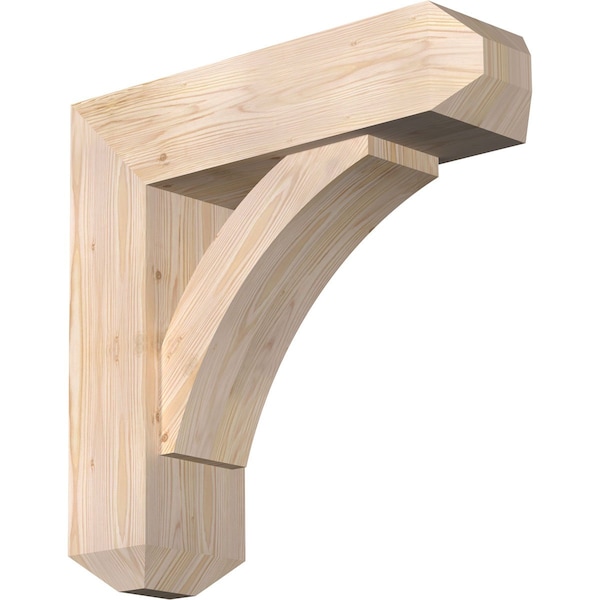 Ekena Millwork Thorton Craftsman Smooth Bracket w/ Offset Brace, Douglas Fir, 7 1/2"W x 26"D x 26"H BKT0806X26X26THR04SDF - main